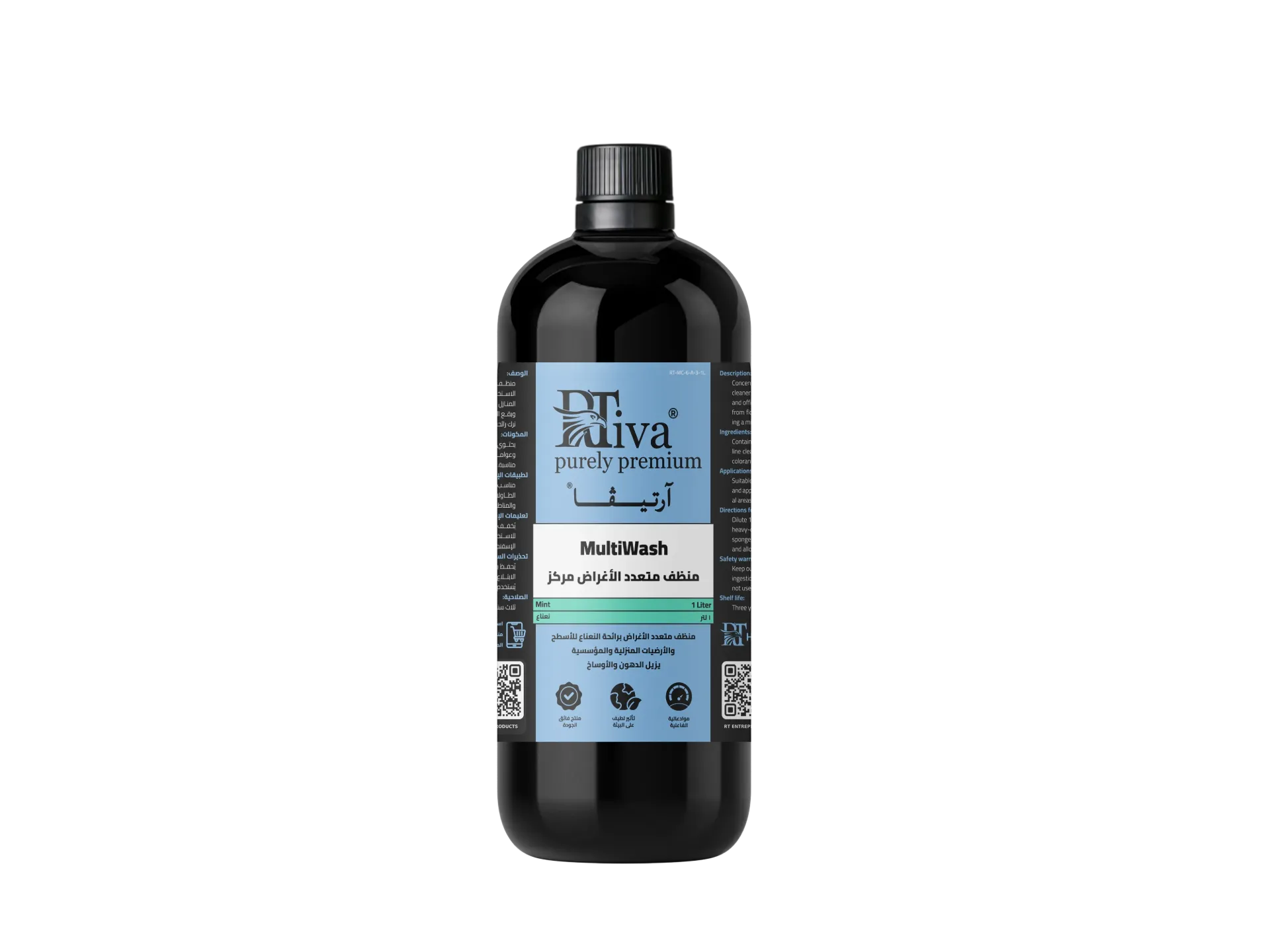 [1RT-MC-6-A-3-1L] Rtiva MultiWash Mint – Concentrated Multi-Purpose Surface Cleaner (1 L)